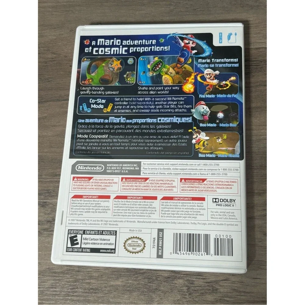 Super Mario Galaxy (Nintendo Wii, 2007) CIB
